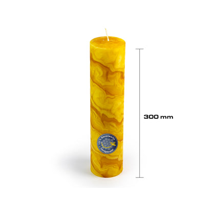 Kerzen-Manufaktur Stumpenkerze »H300 D70«, 100% Bienenwachs, 131h Brenndauer