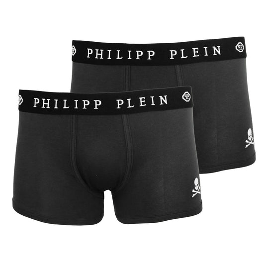 PHILIPP PLEIN Boxershorts »UUPB01« Doppelpack, Schwarz