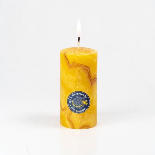 Candle factory pillar candle »H100 D50«, beeswax, 19h burning time 