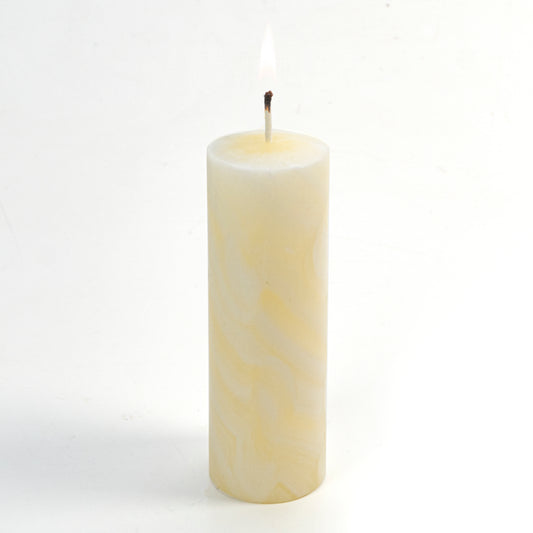 Bougie pilier de fabrique de bougies »H150 D50«, bougie en cire d'abeille pétrie à la main 