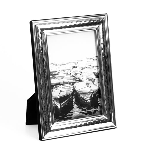 Cadre photo Amadeo »Section photo 10x15 cm«, taille du cadre : 14,8x19,8 cm, argenté, support en velours 