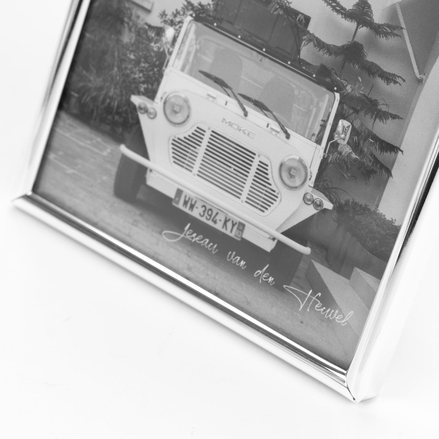Cadre photo Amadeo »Section photo 10x15 cm«, taille du cadre : 10,8x15,8 cm, argenté, support en velours 