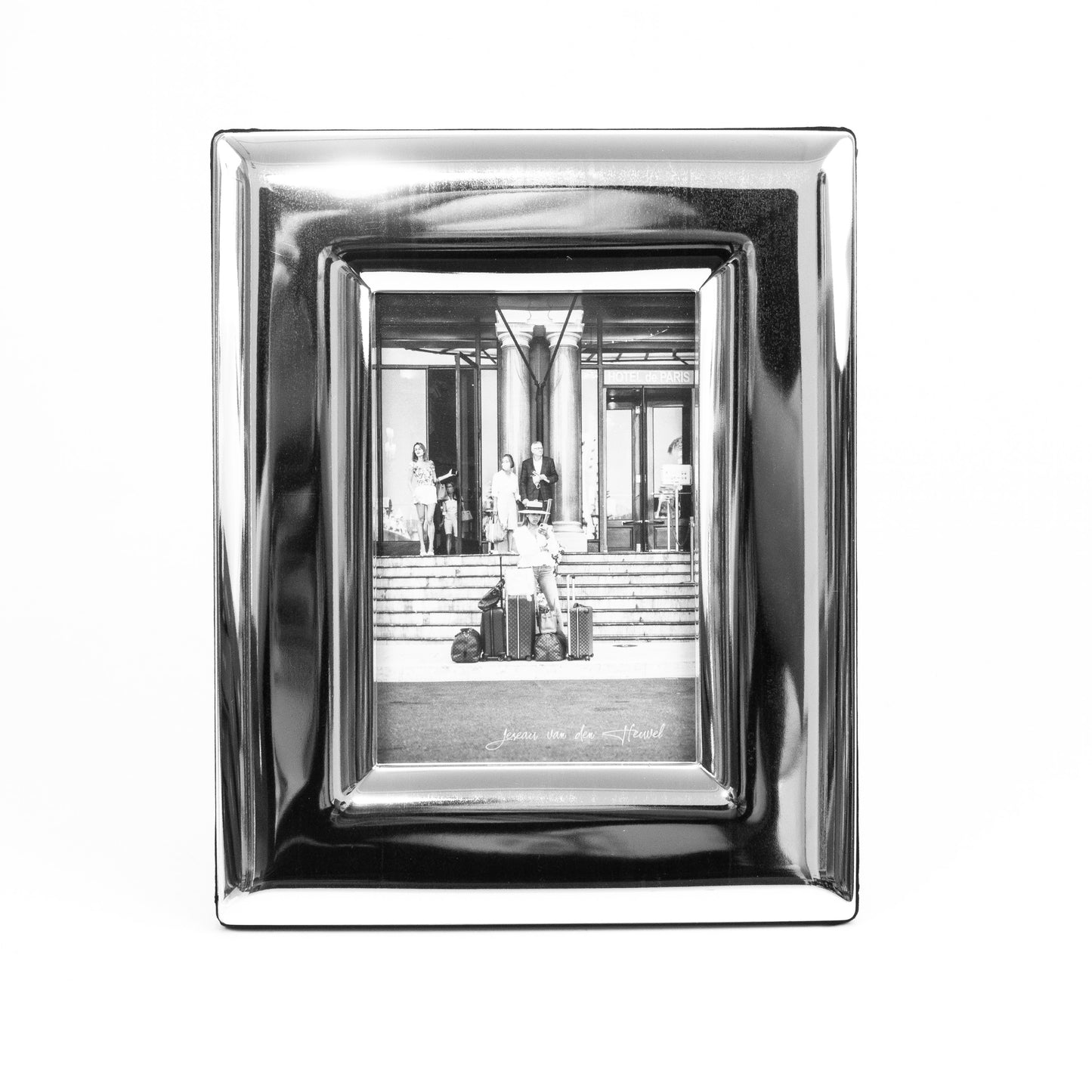 Cadre photo Amadeo »Section photo 9x13 cm«, taille du cadre : 16x20 cm, argenté, dos en velours 