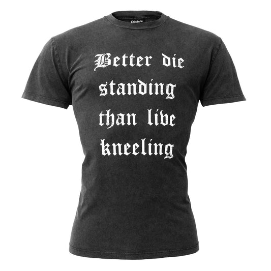 Chiccheria Brand T-Shirt »Better Die Standing« Designed in Los Angeles, grau